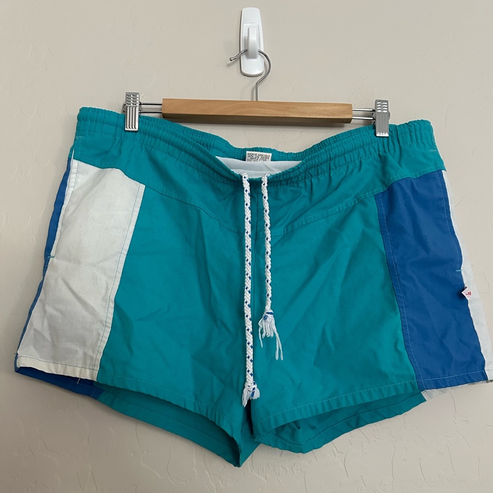 Vintage Men’s 70’s Jantzen Swim Trunks Shorts  Colorblock Size L 36 Short